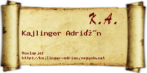 Kajlinger Adrián névjegykártya