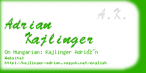 adrian kajlinger business card